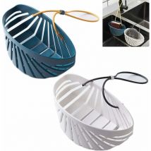 Ocxin - Stück Abflusshalter für Spülschwämme, Hängender Schwammhalter, Spülschwamm-Utensilienhalterkorb, Spülbeckenregal, Seifenschwamm-Abtropfgestell