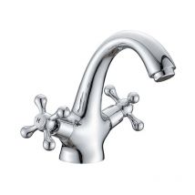 Csparkv - Beverley Chrome Spüle, Chrom, fester Mixer
