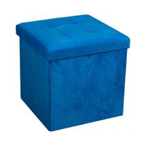 Beweglicher Pouf Abnehmbarer Sitzhocker für den Zugang zu Stauraum. - Blau