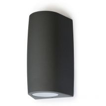 Wandleuchte Estel Ip55 Gu10 Led Mr16 2x3.50w 400lm 3000k Auf Und Ab Schwarz