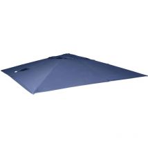 Ersatz-bezug Für Luxus-ampelschirm Hhg-436, Sonnenschirmbezug Ersatzbezug, 3x3m (ø4,24m) Polyester 2,7kg Blau