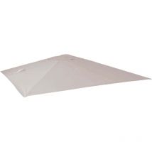 Ersatz-bezug Für Luxus-ampelschirm Hhg-549, Sonnenschirmbezug Ersatzbezug, 3x4m (ø5m) Polyester 3,5kg Creme-grau