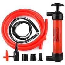 Bf - Pompe À Siphon Pour Transvasement Ou Gonflage D'Huile, Essence, Diesel, Matelas, Vélo - Rouge