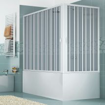 Pinto - Box Galassia 70x150 H150 cm Baignoire pliante en pvc avec deux portes d'angle ouvrant