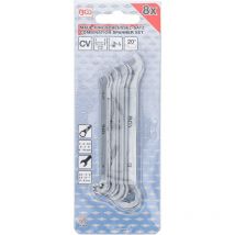 Jeu de clés pied-de bague, mini conception, le 4 - 10 mm, 8 pcs.