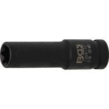 Kraft-Steckschlüssel-Einsatz E-Profil, tief Antrieb Innenvierkant 12,5 mm (1/2') sw E16