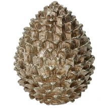 Piña resina dorada 13x13h16,5 cm