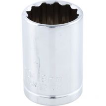 Yamoto Socket Bi-hexagon 1/2 Square Drive 19mm Chrome Vanadium (12-Point)