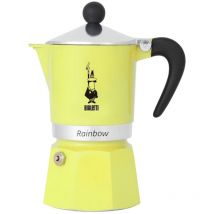 Cafetiere italienne Bialetti rainbow - 6 tasses - 0,30 l - Jaune