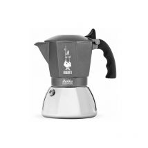 Brikka Crema Induction Stovetop Coffee Maker 4 Cup Silver Black - Bialetti