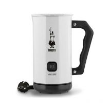 Bialetti - Milk Frother Electrique, Mousseur à Lait pour Cappuccino, Capacité 150 ml Cappuccino ou 300 ml Lait Chaud, Blanc (0004433)