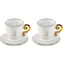 Bialetti Set 2 Cappucio Tassen Inkl. Untertassen Pure Gold