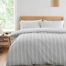 Bianca - Ashford Stripe Silver Duvet Cover Set King Bedding Set