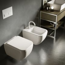 Bianca Bidet Sospeso 36,0x52 1f Senza Fori Laterali Bianco Codice Prod: Y1x501 - Hatria
