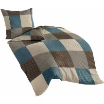 Biancheria Da Letto Bierbaum 6277, Castoro Pregiato, Made In Germany, Moka 04, 155x220 + 80x80 Cm, Dimensioni Comfort