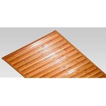 Biancheriaweb - Tappeto Bamboo Degradè Arancio, Passatoia cucina 50x120 cm, Tappeto cucina antiscivolo 100% Bambù, Corsia per cucina in materiale