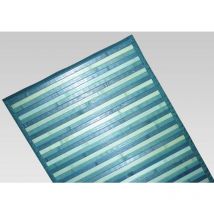 Tappeto Bamboo Degradè Azzurro, Passatoia cucina 50x180 cm, Tappeto cucina antiscivolo 100% Bambù, Corsia per cucina in materiale resistente, Non