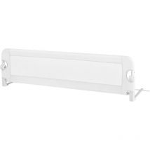 Sponda Letto di Sicurezza per Bambini, Barriera Letto Pieghevole e Portatile, con Cinghie, Lunghezza Regolabile: 95-190 cm (Bianco) - Costway