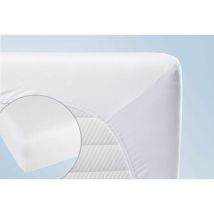 Molton Stretch Sleep & Protect Spannbetttuch natur 120/140 x 190/210 cm - Biberna