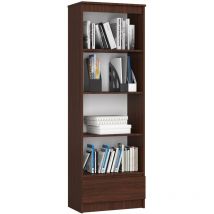 Akord - Büroregal R60 Büro-Bücherregal Wenge 60 cm Schublade 4 Ebenen B60 x H180 x T35 cm