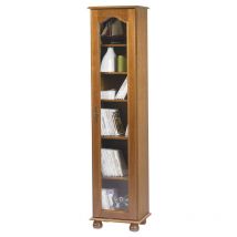 Beaux Meubles Pas Chers - Bibliothèque 1 Grande Porte Vitrée Chêne - marron