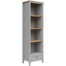 Petits-meubles - Bibliothèque 1 tiroir Juno Gris
