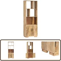 Vidaxl - Bibliothèque 60x35x180 cm Bois de manguier solide - Bibliothèque En Bois - Bibliothèque Design - Bibliothèque Rustique - Bibliothèque