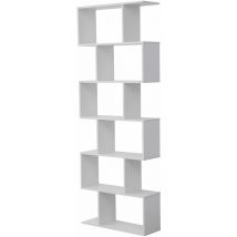 Happy Garden - Bibliothèque 6 étagères blanche virginia