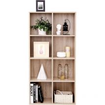 Songmics - vasagle Bibliothèque à 8 Compartiments, Étagère, Meuble de Rangement, Armoire, pour Salon, Bureau, Chambre, Couleur Boisée par LBC24NL