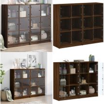 Vidaxl - Bibliothèque avec portes chêne marron 136x37x109 cm - Bibliothèque Design - Bibliothèque Moderne - Bibliothèque Avec Portes - Étagères