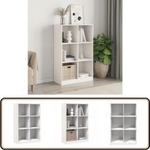 Bibliothèque blanc 70x33x110 cm bois massif de pin - Bibliothèque Blanche - Bibliothèque Design - Bibliothèque Bois Massif - Bibliothèque Salle à