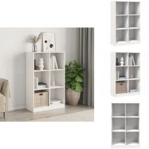 Vidaxl - Bibliothèque blanc 70x33x110 cm bois massif de pin - Bibliothèque Blanche - Bibliothèque Design - Bibliothèque Bois Massif - Bibliothèque