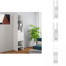 Bibliothèque Blanc brillant 40x35x180 cm Bois d’ingénierie - Bibliothèque Blanche - Bibliothèque Design - Bibliothèque Moderne - Bibliothèque