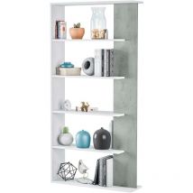 Fores Habitat S.l.u. - Kit bibliothèquealida 90x25x180h blanc/ciment
