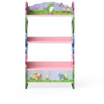 Teamson Kids - Grande Bibliothèque pour Chambre d'Enfant, Rangement des Jouets, Avec Tiroirs, 3 Niveaux, 55.9 x 29.2 x 96.5cm, Jardin Magique
