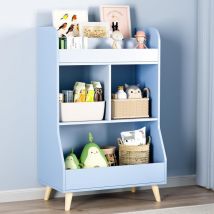 Tlgreen - Bibliotheque Enfant,Étagère de Rangement,en mdf, Meuble Rangement Jouet,Armoire de Rangement,Bleu