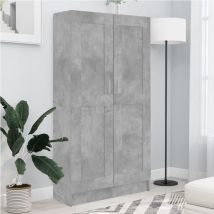 Bibliothèque, Etagère à livres, Meuble de Rangement Gris béton 82,5x30,5x150 cm Bois d'ingénierie design in