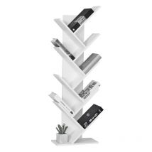 Mondeer - Bibliothèque Étagère de livres bois etagère de rangement etagère universelle blanc