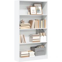Bibliothèque, Étagère de Rangement, Meuble Étagère blanc 80x24x143 cm bois d'ingénierie WFE464354 Maison Chic