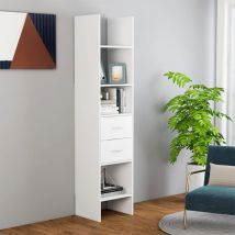 Bibliothèque, Etagère de rangement, Meuble de rangement blanc 40x35x180 cm aggloméré Maison Chic koo65515