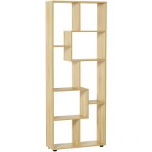 Bibliothèque étagère zigzag Zéphyr en bois naturel