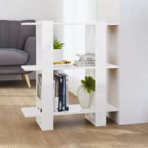 Bibliothèque, Meuble Étagère, Séparateur de pièce Blanc brillant 80x30x87 cm WFE909547 Maison Chic