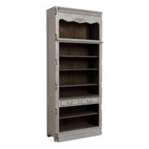 Bibliothèque Modulable 2 Tiroirs - Bois - Gris - Interior's