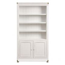 Bibliothèque Modulable Ouverte 2 Portes - Bois-MDF - Blanc - Interior's