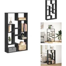 Bibliothèque noir 72x20x120 cm bois d'ingénierie - Bibliothèque - Bibliothèques - Étagère - Étagère à Livres