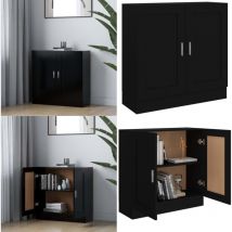Bibliothèque Noir 82,5x30,5x80 cm Bois d'ingénierie - Bibliothèque - Meuble De Rangement - Armoire à Livres - Bibliothèque Noir - Bibliothèque