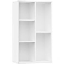 Ybyric - inlife Bibliothèque/Buffet Blanc 50x25x80 cm Aggloméré