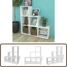 Vidaxl - Bibliothèque/étagère 107 cm Blanc - Bibliothèque Design - Bibliothèque Moderne - Bibliothèque Blanche - Étagère Ouverte - Rangement Mural