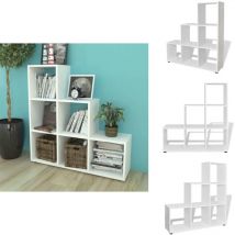Bibliothèque/étagère 107 cm Blanc - Bibliothèque Design - Bibliothèque Moderne - Bibliothèque Blanche - Étagère Ouverte - Rangement Mural