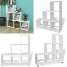 Bibliothèque/étagère 107 cm Blanc - Bibliothèque Design - Bibliothèque Moderne - Bibliothèque Blanche - Étagère Ouverte - Rangement Mural - Home &